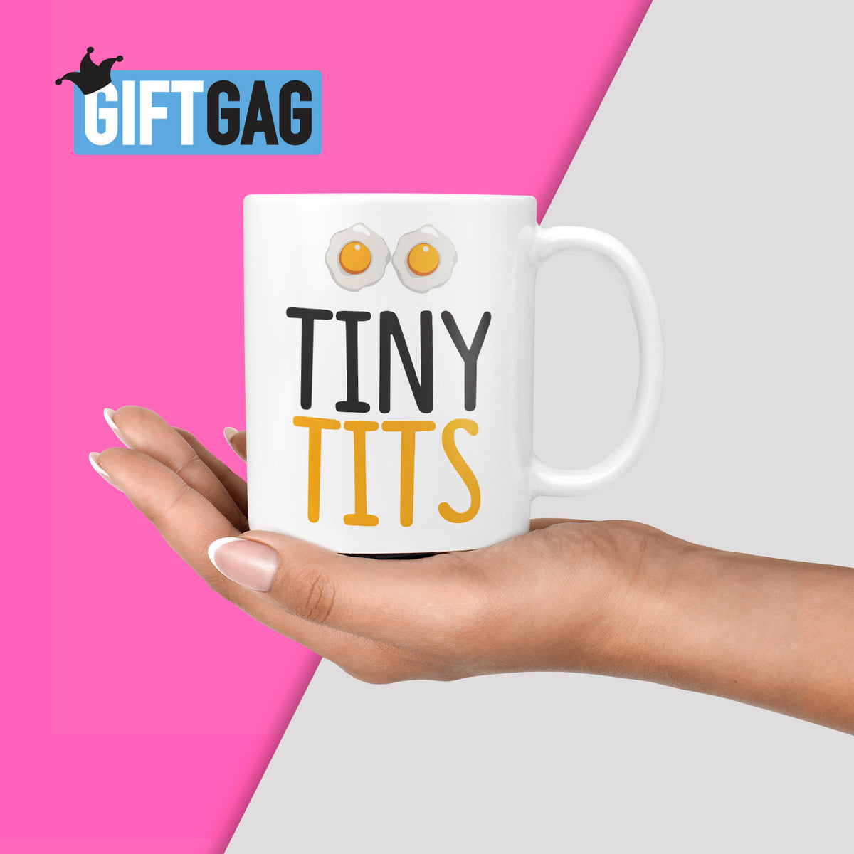 Yeh! New Breasts! - Funny & Rude Gift Mug, Cosmetic Breast Surgery