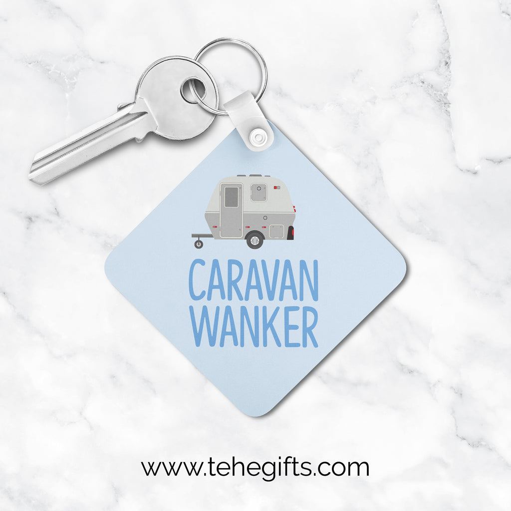 Caravan Wanker Keyring - Gift For Caravans
