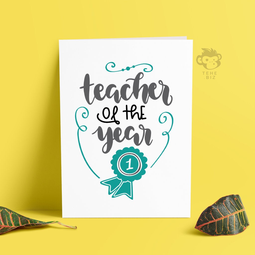 Teacher Card - School Teacher Of The Year TeHe Gifts UK