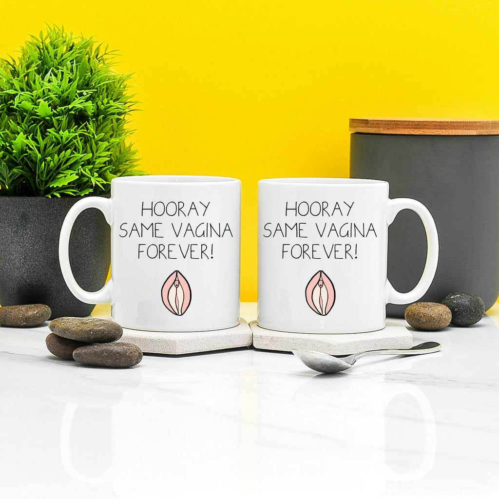 HOORAY, Same Vagina Forever | Gift Newlyweds | Gay Pride | Gay Marriage | Wifey Lesbian | Wedding Gay | Wedding Gift Lesbian, Same Vagina TeHe Gifts UK