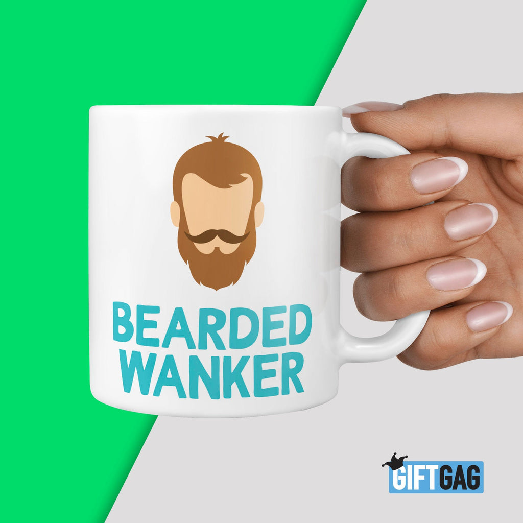 Bearded Wanker Gift Mug - Funny Beard Gifts For Him TeHe Gifts UK