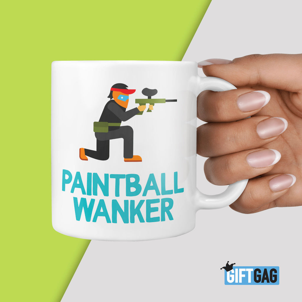 Paintball Wanker Gift Mug - Funny Rude Christmas Birthday Present Hobbies Paintballing Competitive Friend Paintball Player Friends TeHe Gifts UK