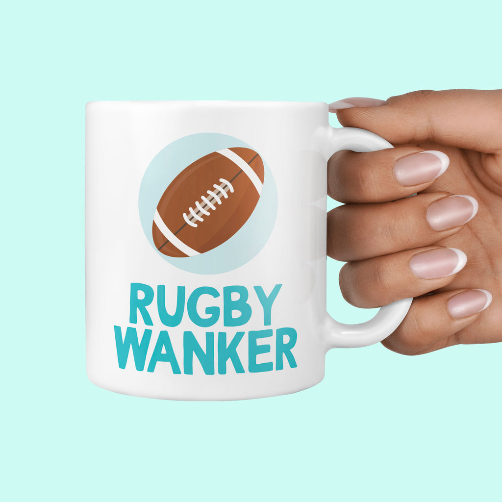 Rugby Wanker Gift Mug - Funny Gifts For Rugby Player Men Women Rude Rugby Ball Jersey Shirt Players Team Gifting Mugs TeHe Gifts UK