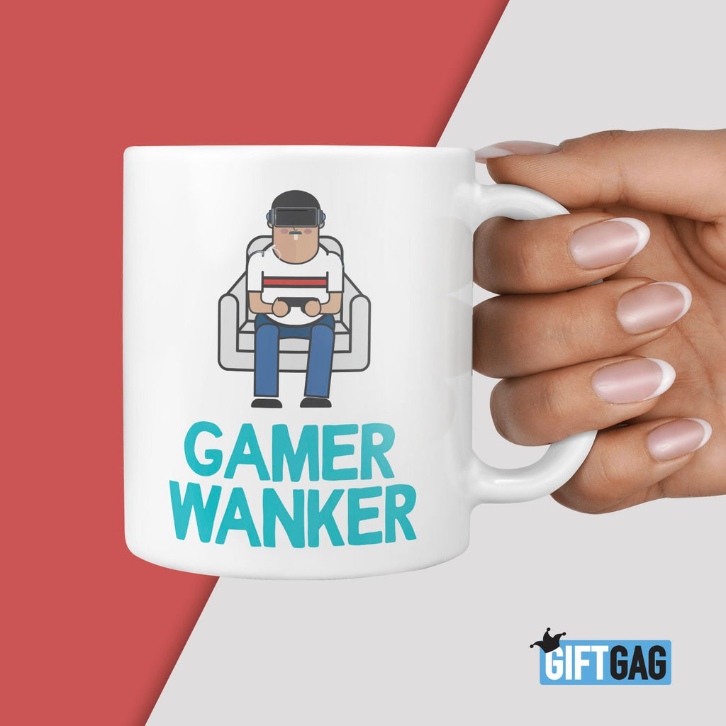 Gamer Wanker Gift Mug - Gift For Gamer Xbox Playstation TeHe Gifts UK