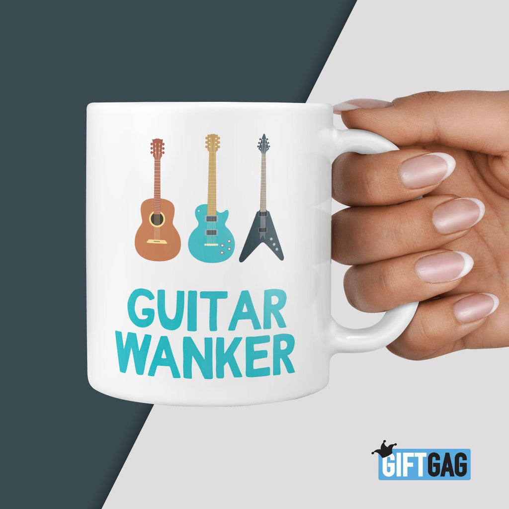 Guitar Wanker Gift Mug - Guitar Gift Ideas Band Member TeHe Gifts UK