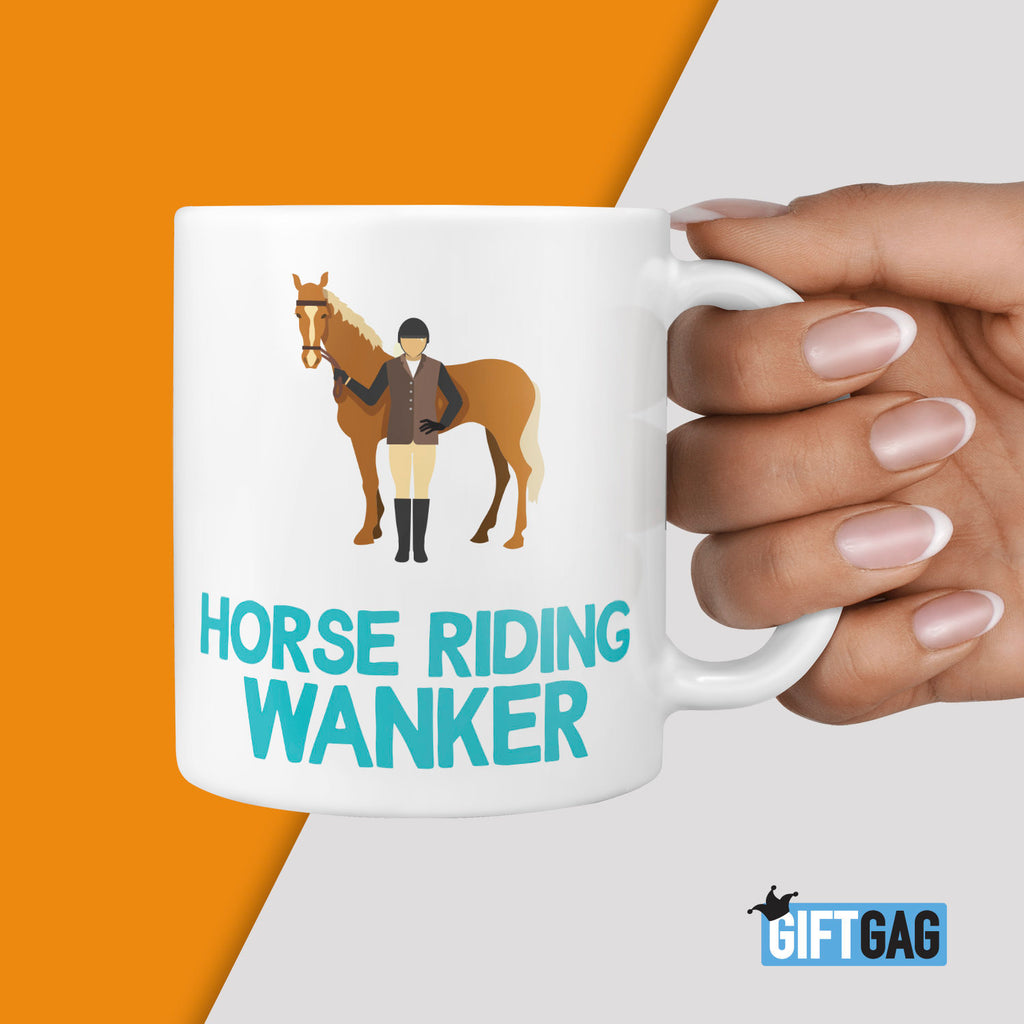 Horse Riding Wanker Gift Mug - Funny Horse Riding Gifts TeHe Gifts UK