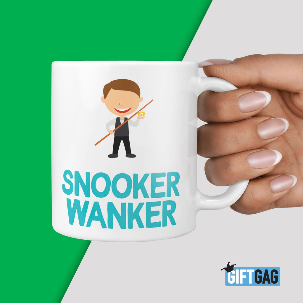 Snooker Wanker Gift Mug - Funny Gifts For Snooker Players Men For Him Rude Pool League Team Gifting Mugs Billiards Snooker Table Gifts TeHe Gifts UK