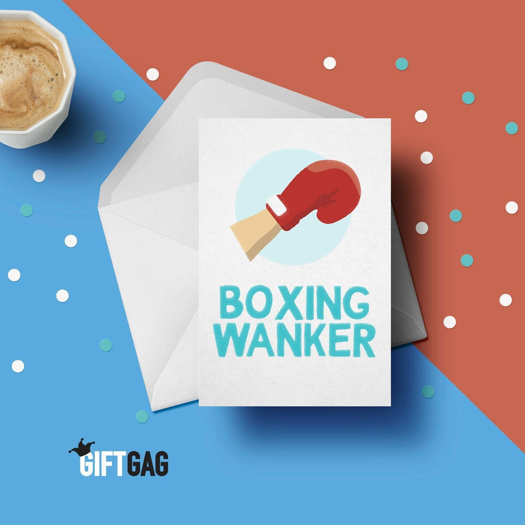 Boxing Wanker Birthday Card - Boxing Greeting Card TeHe Gifts UK