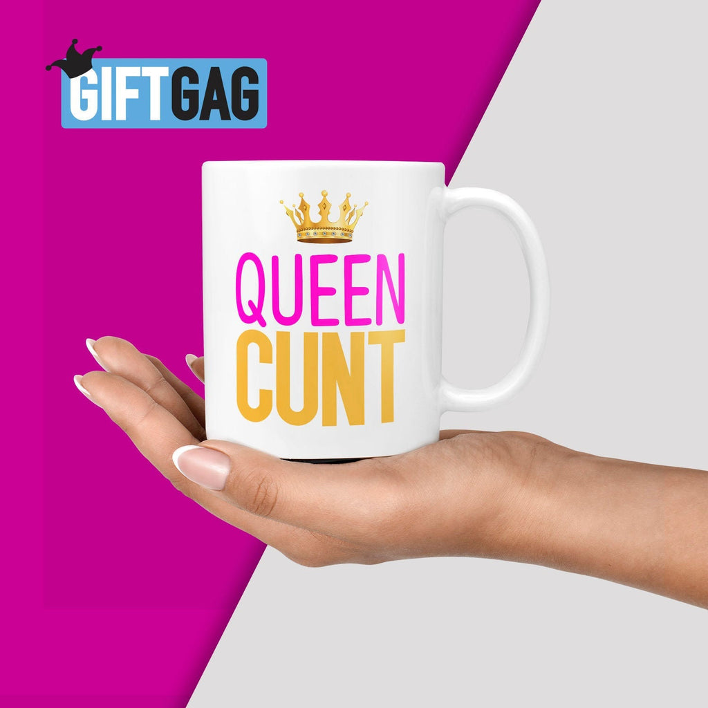 Funny Rude Queen Cunt Gift Mug - Profanity Gifts for Adults, Offensive Presents, Family and Friend Birthday, Girlfriend Gift, Sister Mugs TeHe Gifts UK