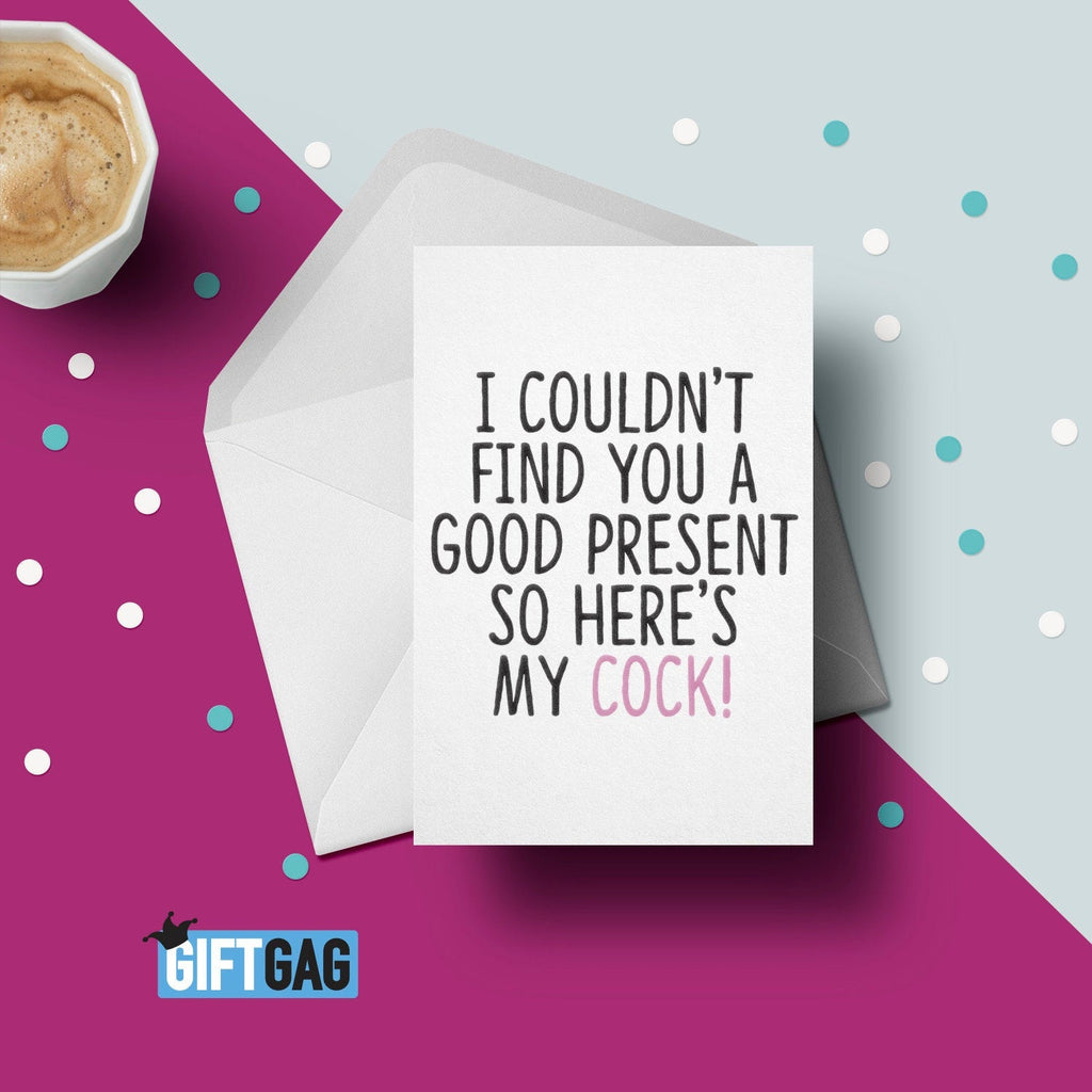 Funny & Rude Anniversary Card, Valentine's Gift, Love Your Cock, Couples Card, Birthday Card Wife, Girlfriend Rude, Hilarious GG-126 TeHe Gifts UK