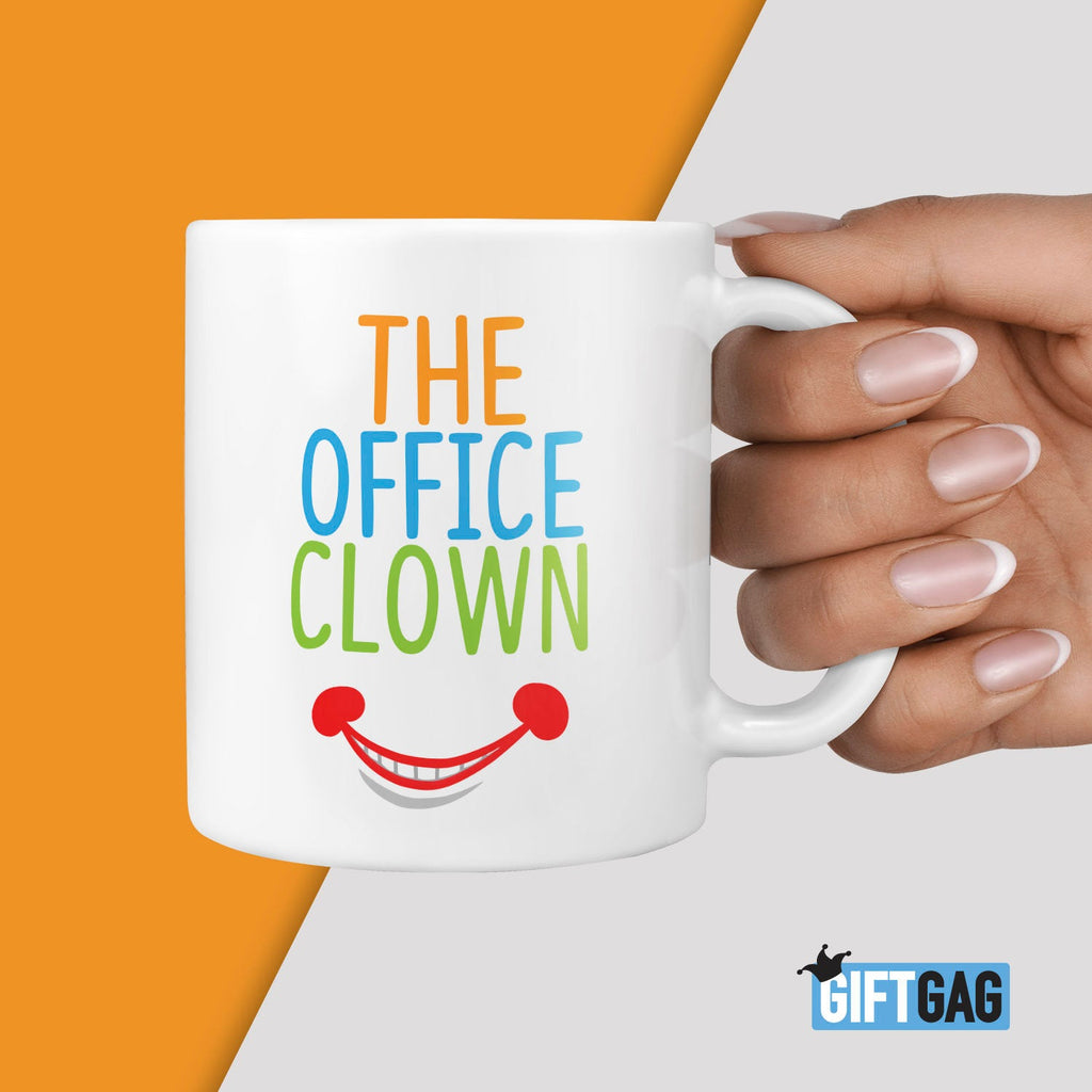 The Office Clown Gift Mug - Funny Gifts Promotion Present Humour Rude Presents, Funny Employee, Colleague Office, Loves the Boss, Office TeHe Gifts UK