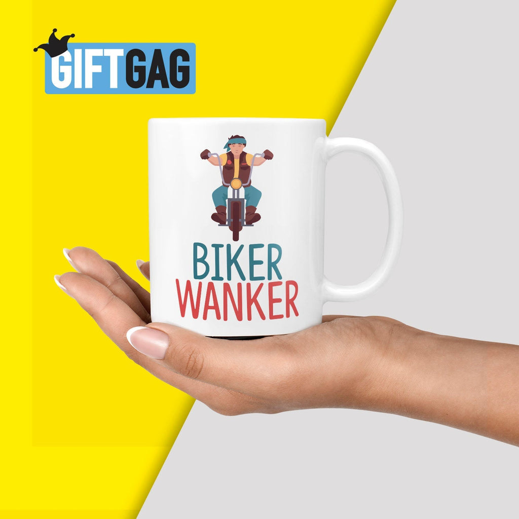 Biker Wanker Gift Mug - Funny Gift For Biker Motorbike TeHe Gifts UK