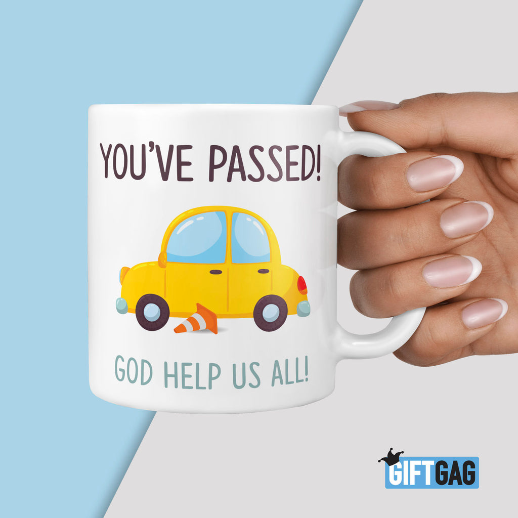 Passed Driving Test Gift Mug - Funny Gifts For Him or Her Congratulations, Well Done, Humour Rude Passed Driving Test Gift, New Car TeHe Gifts UK