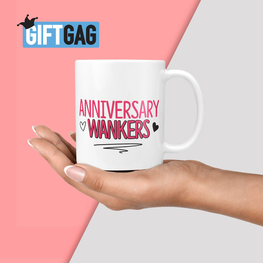 Anniversary Wankers Mug - Funny Anniversary Gift For Him Her TeHe Gifts UK