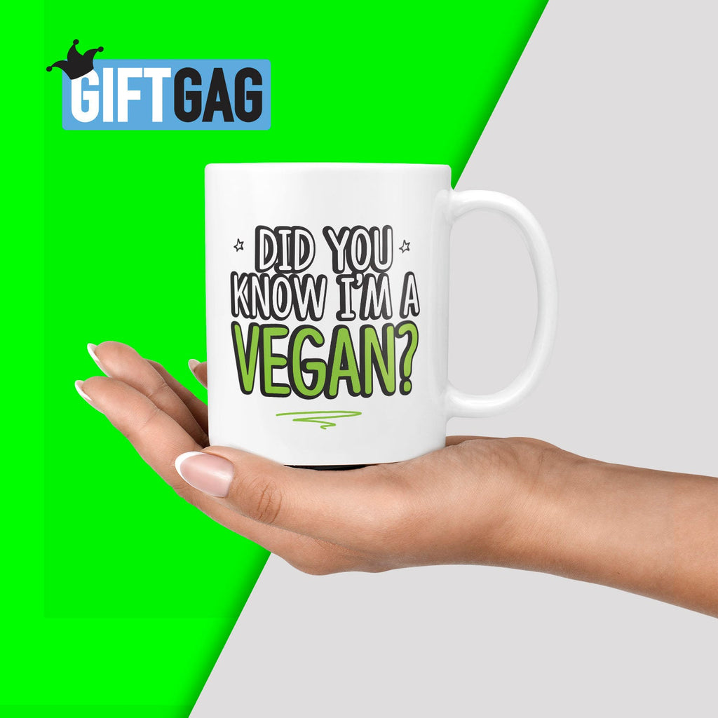 Did You Know I'm Vegan? Gift Mug - Funny Gifts For Vegans Present Friend Birthday Humour Rude Xmas Vegetarian Vegans Avocados Healthy Living TeHe Gifts UK