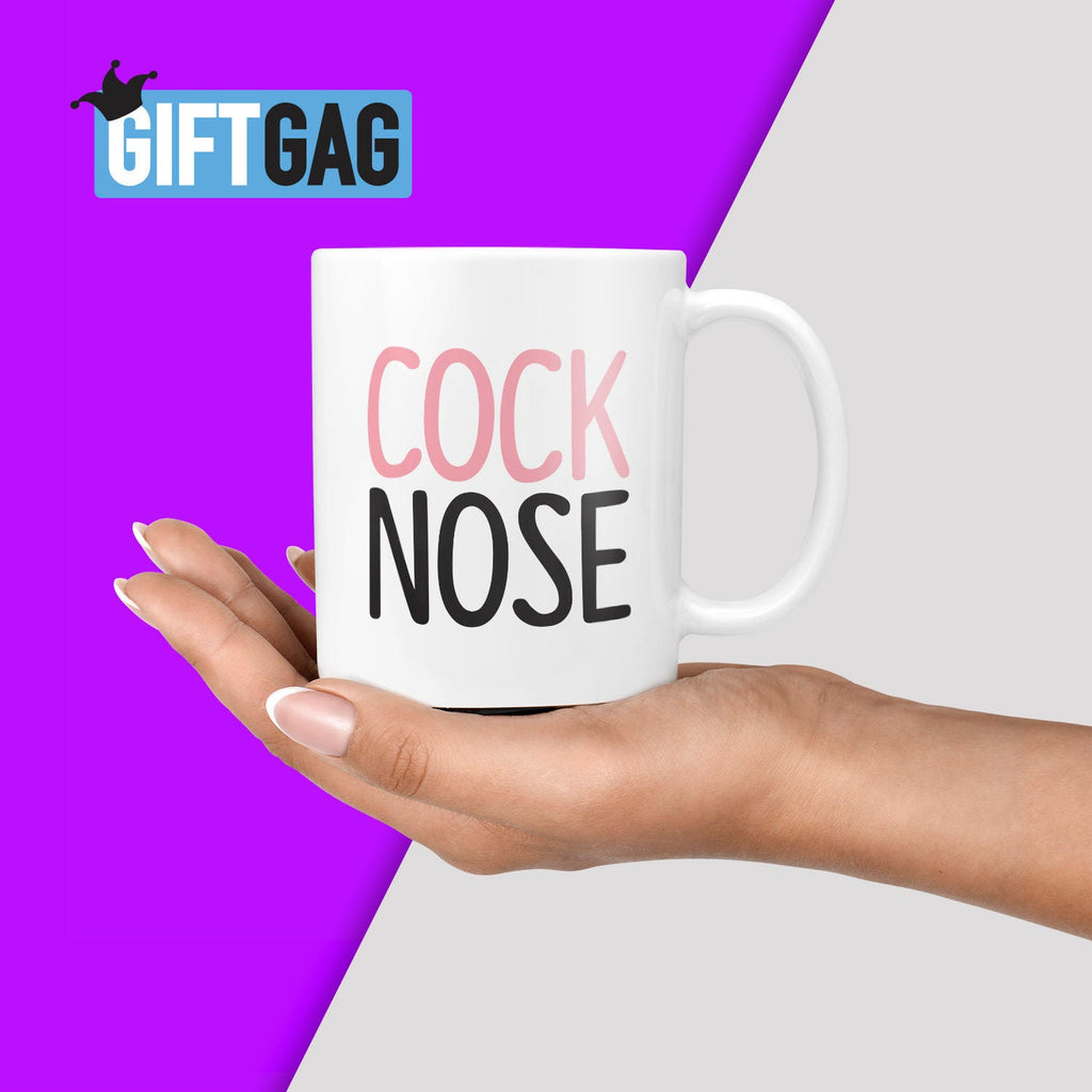 Cock Nose Gift Mug - Funny Friend Birthday Present Gifts Penis Dick Knob Work Colleague Gifts Secret Santa Funny and Rude Willy TeHe Gifts UK