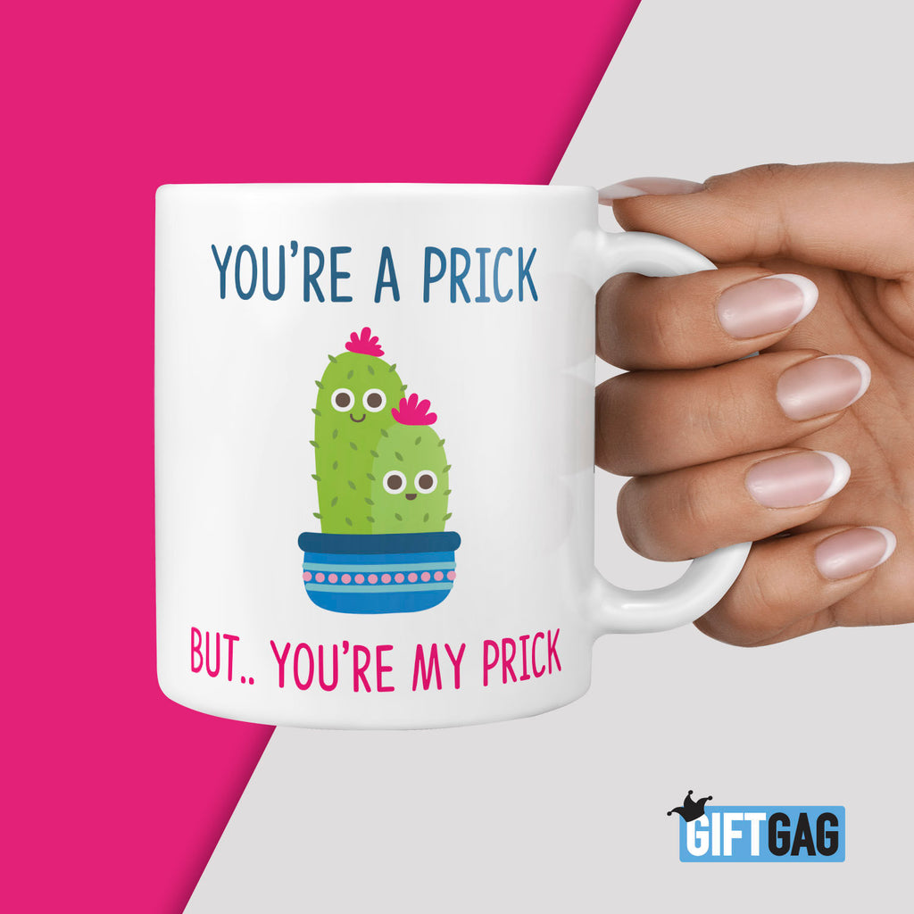 You're a Prick, But You're My Prick Mug - Funny Gifts For Him or Her Valentine's Day Rude Anniversary Profanity Gift Boyfriend Girlfriend TeHe Gifts UK