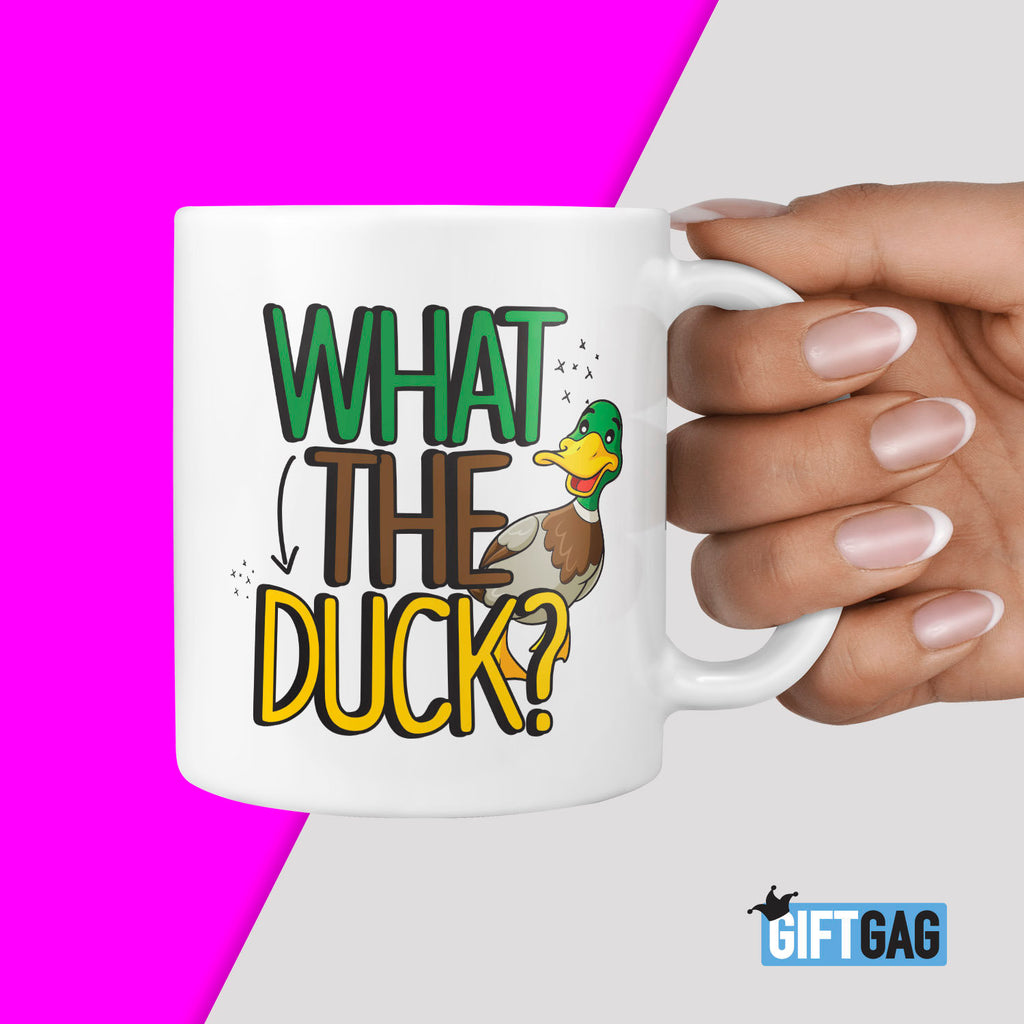 What the Duck Gift Mug - Hilarious Present Profanity Mature Joke Mugs Rude and Hilarious Gifts for Friends & Family, Office Mugs, Duck Gift TeHe Gifts UK