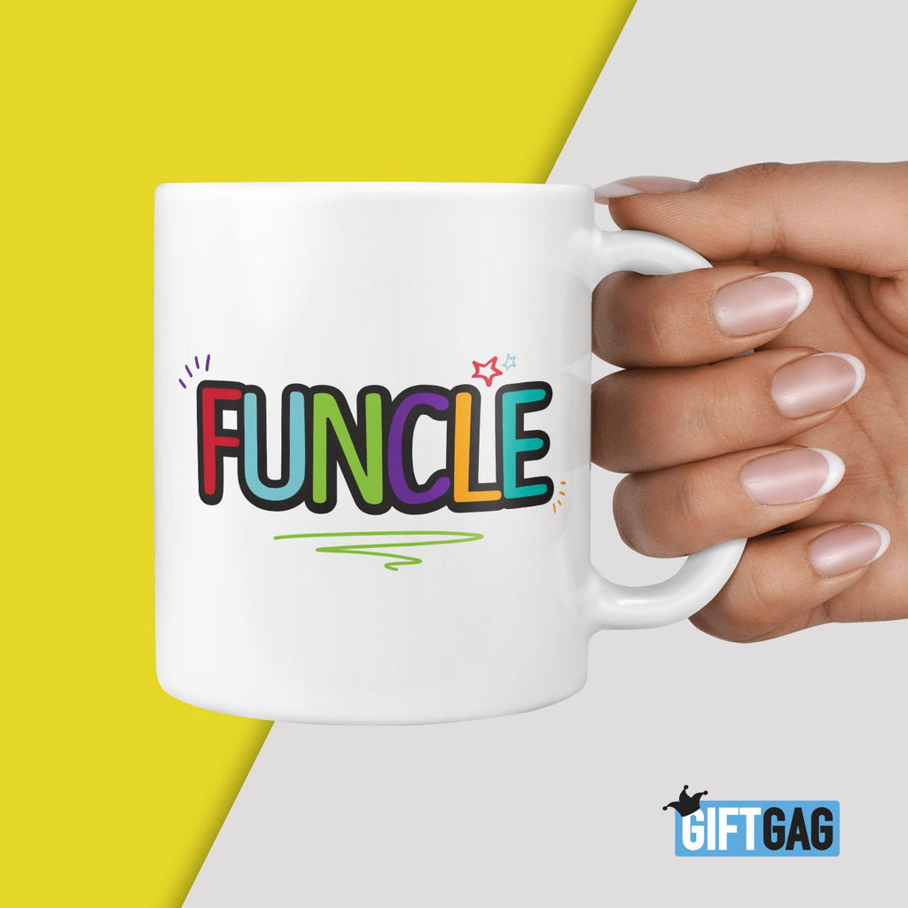 Funcle Mug - Uncle's Birthday Gift, Uncle Presents, Family, Fun Gift for Uncles, Funny Mugs, Presents from Niece or Nephew, Coffee Mugs TeHe Gifts UK