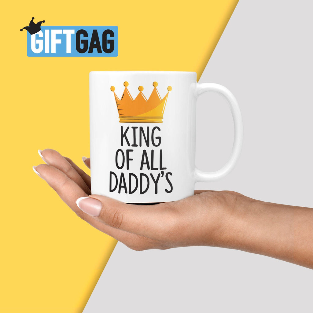 King of all Daddy's Gift Mug - Father's Day Gifts, Father Presents For Him, Husband, Boyfriend, Fun Present, New Dads Gift, Daddy Presents TeHe Gifts UK