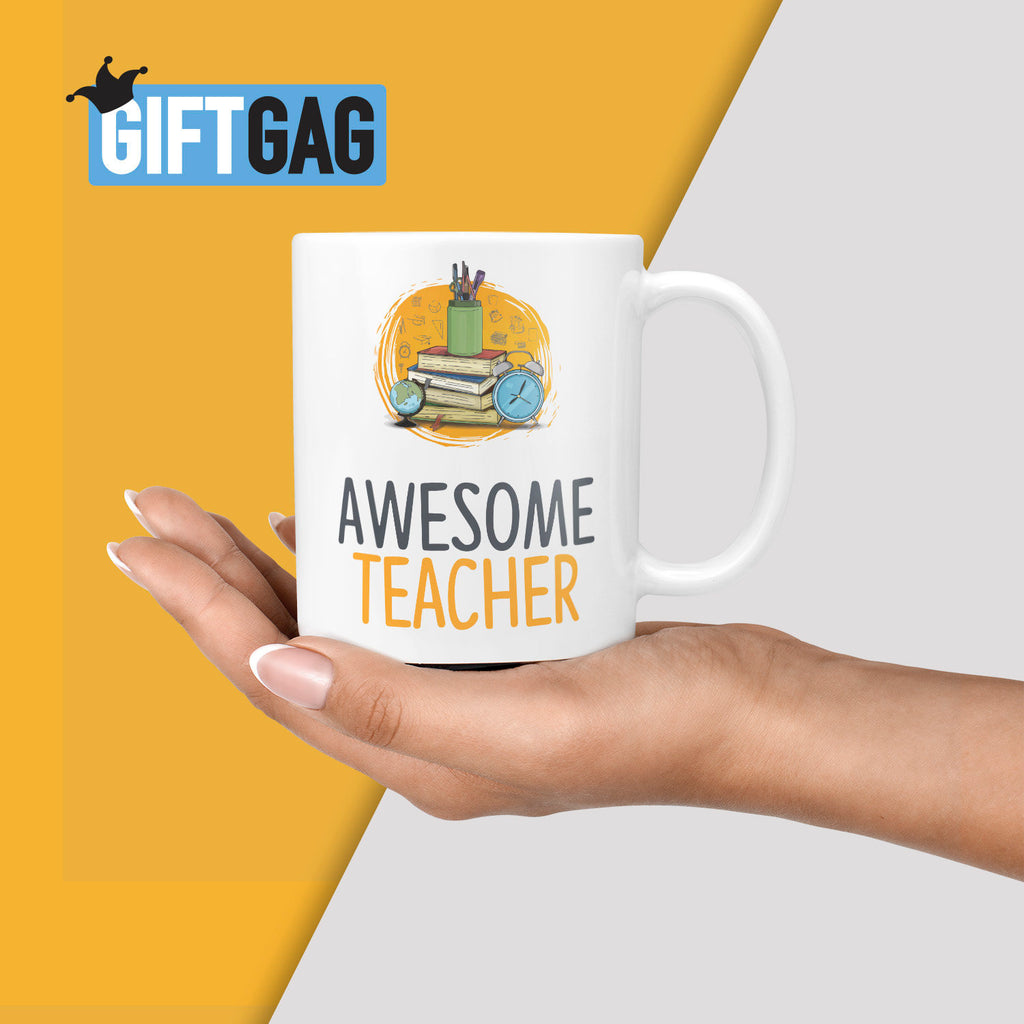 Awesome Teaching Mug - Thank you Gifts For Teachers, Presents, New Job, Leaving Gift, Awesome, Thank you, School Leavers Gifts TeHe Gifts UK