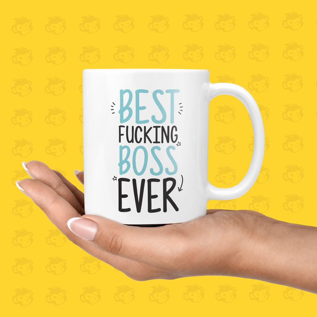 Best Fucking Boss Ever Gift Mug - Funny & Rude Presents for Bosses, Office Mugs, Work Gifts | TH-BEST-BOSS TeHe Gifts UK