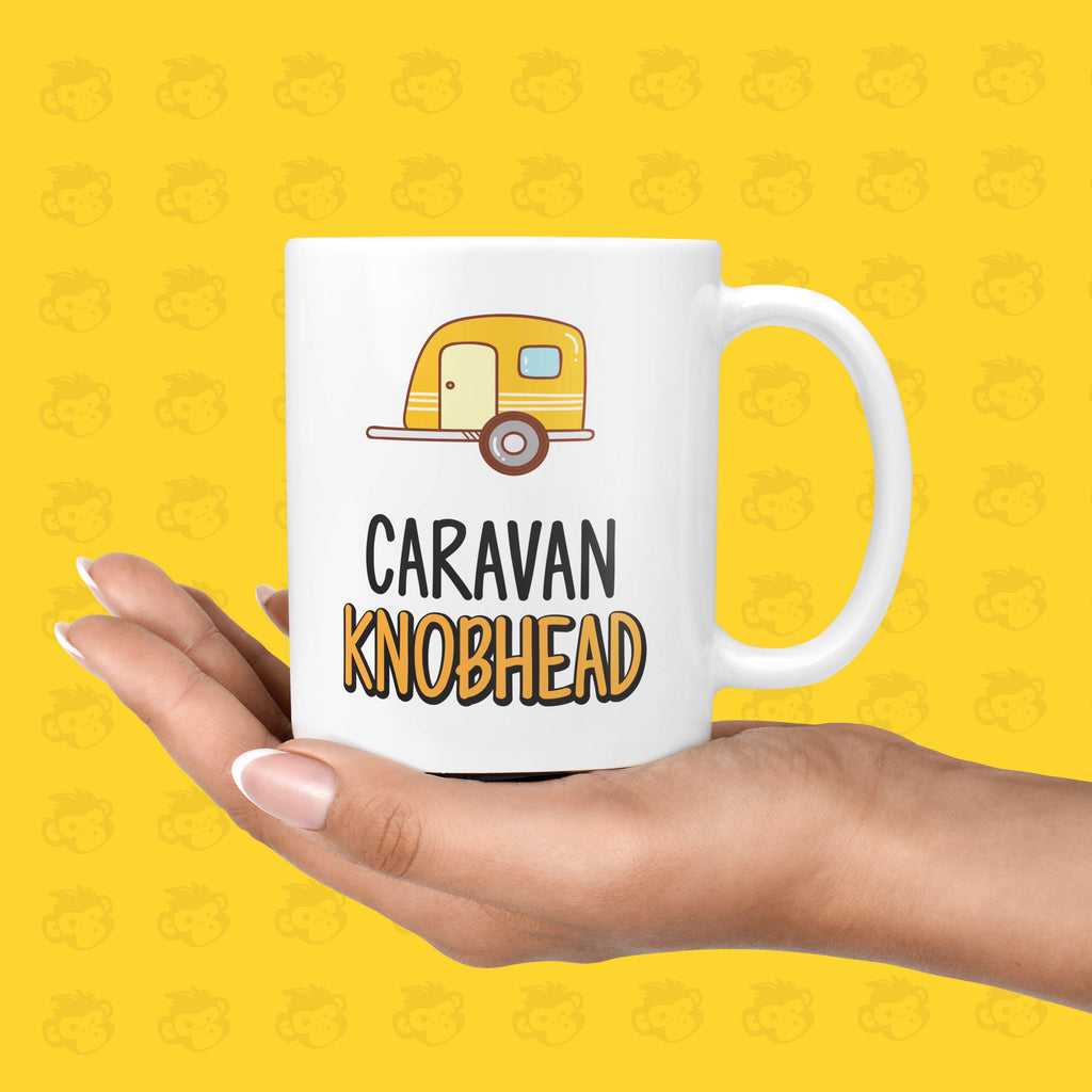 Caravan Knobhead Gift Mug - Funny & Rude Presents for People Who Love Caravans, Caravan Gift Ideas, Knobhead Presents  | TH-CARAVAN-KNB TeHe Gifts UK