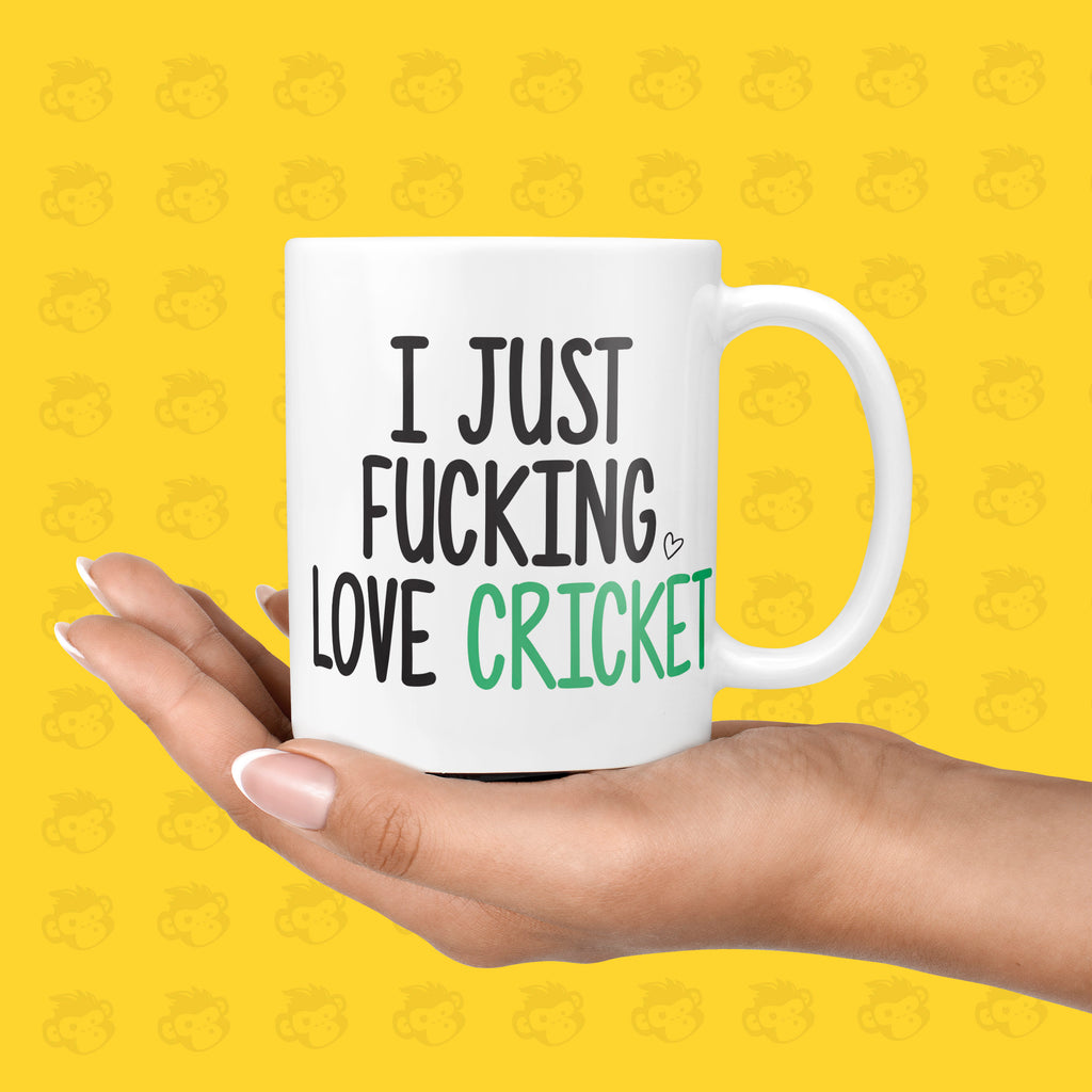 I Just Fucking Love Cricket Gift Mug - Funny & Rude Presents for Cricket Lovers, Birthday Gifts, Hobbies, Dad Gift Ideas | TH-LOVE-CRICK TeHe Gifts UK