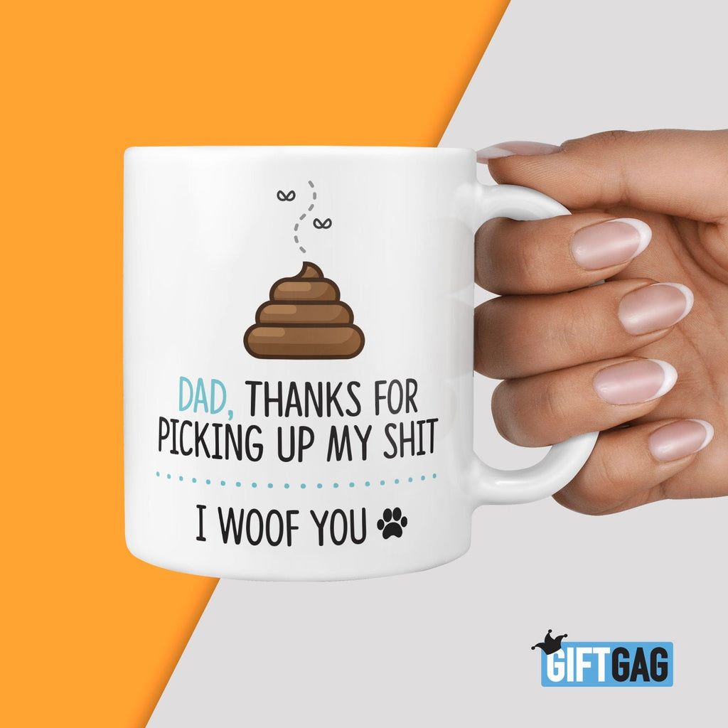 Funny Present for Dads from the Dog Gift Mug - Rude Gifts For Birthday from Dogs, Pet Present Funny Present Boyfriend, Husband, Father's Day TeHe Gifts UK