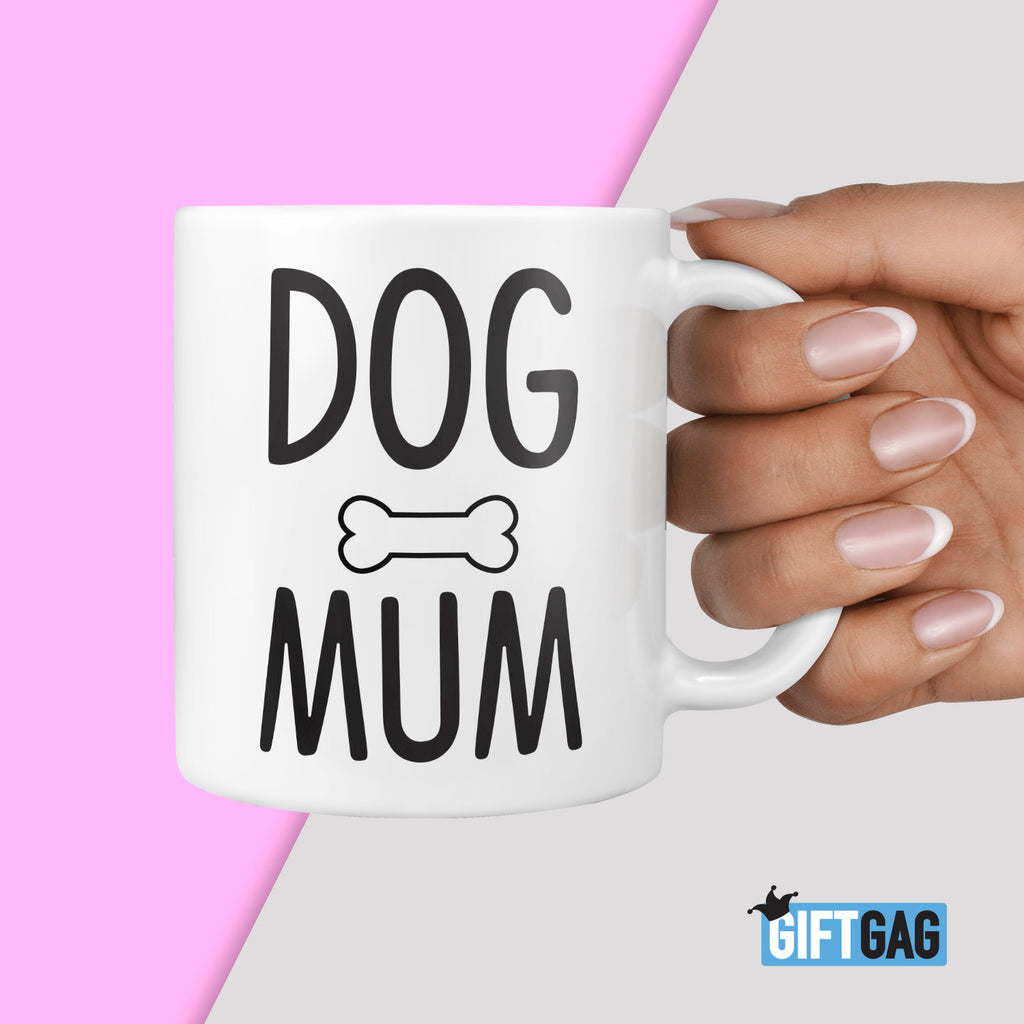 Dog Mum Gift Mug - Funny Mum Gifts Dog Lover Girlfriend Present Mother's Day, Mums Birthday, Dog Mom, Gifts for Her, Mums Birthday, From Pet TeHe Gifts UK
