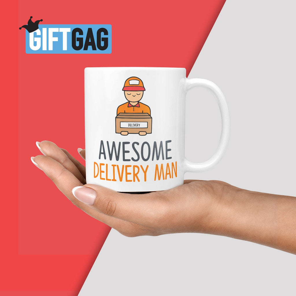 Awesome Delivery Man Gift Mug - Thank you Gifts for Courier, Delivery Drivers, Christmas Birthday Present, Postman, Awesome Gifts, Thanks TeHe Gifts UK