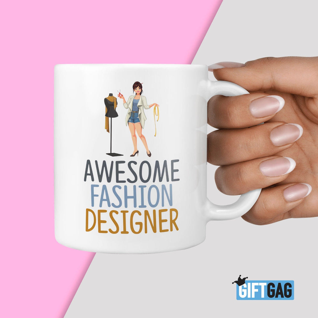 Awesome Fashion Designer Mug - Thank you Gifts For Fashion Students, Presents for Her, Women, New Job, Birthday Leaving Gift, Awesome TeHe Gifts UK