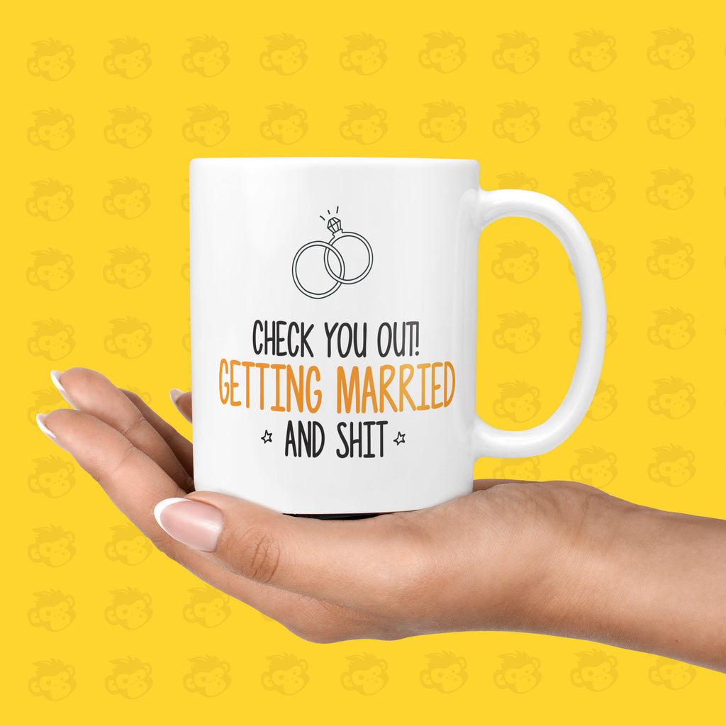 Check You Out Getting Married and Shit Gift Mug - Brilliant & Rude Presents for Couples just Married, Congratulations   | TH-CHECK-MARRIED TeHe Gifts UK