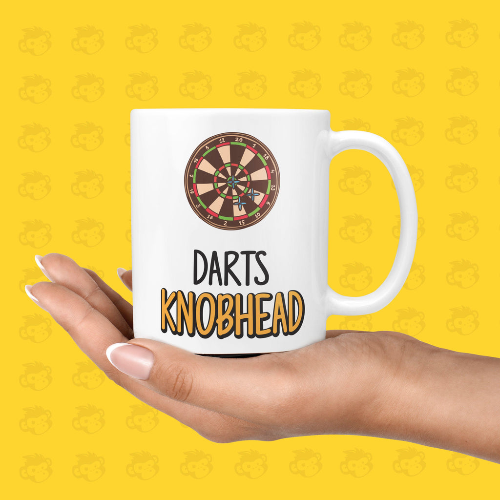 Darts Knobhead Gift Mug - Funny & Rude Presents for People Who Love Darts Sport, Knobhead Presents  | TH-DART-KNB TeHe Gifts UK