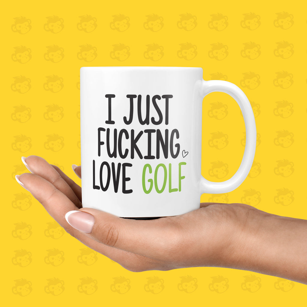 I Just Fucking Love Golf Gift Mug - Funny & Rude Presents for Golfers, Birthday Gifts, Hobbies, Golfing Husband, Father's Day | TH-LOVE-GOLF TeHe Gifts UK