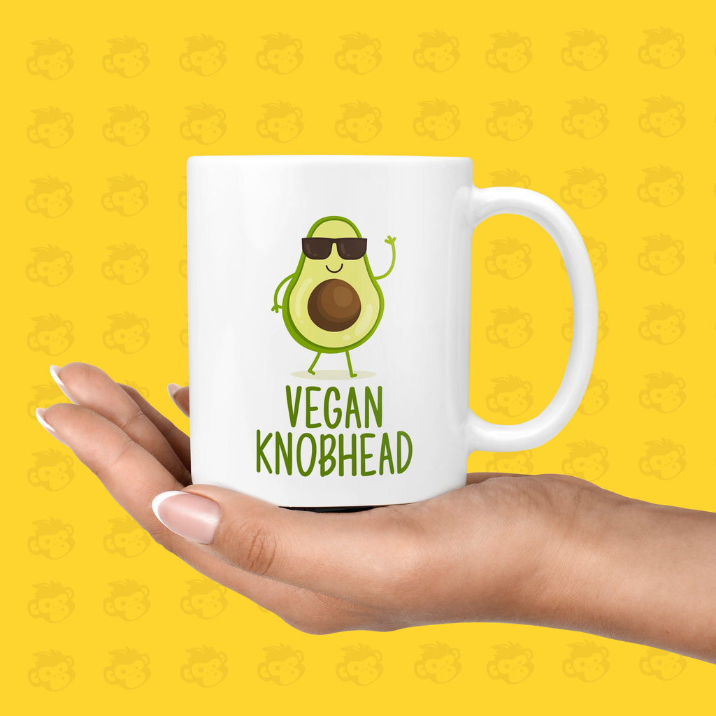 Vegan Knobhead Gift Mug - Funny & Rude Presents for Vegan's, Birthday Gifts, Vegetarian Gift Ideas | TH-VEG-KNB TeHe Gifts UK