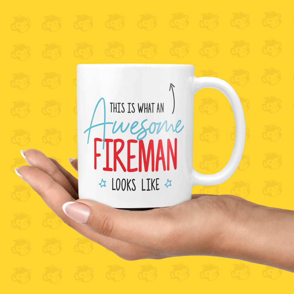 Funny & Awesome Thank You Gift Mug for Fireman | New Job, Firefighter Mugs, Present, Birthday - TH-AWE-LOOK-Fire TeHe Gifts UK