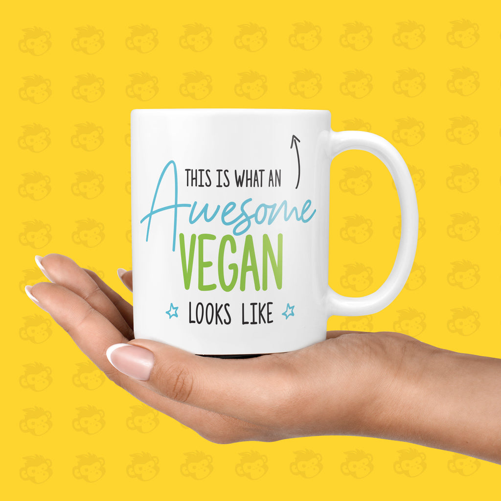 Funny & Awesome Birthday Gift Mug for Vegans | Vegan Mugs, Family Present, Birthday Gift Ideas, Vegetarian, Veg - TH-AWE-LOOK-Veg TeHe Gifts UK