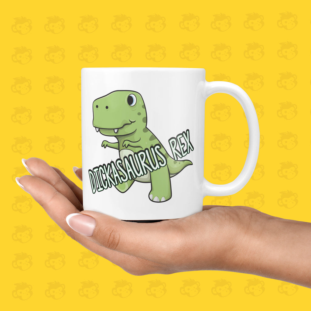 Funny & Rude Gift Mug, Dickasaurus Rex | Presents for Dicks, Profanity, Office Mugs, Dinosaur Rude Present, Birthday Mugs - TH-DCKASAURUS TeHe Gifts UK