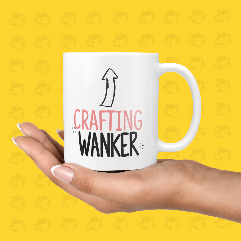 Funny & Rude Crafting Wanker Gift -  For Birthdays, Christmas, Mum, Dad Gift, Husband, Profanity, Secret Santa Mugs, Office Mug -TH-WNK-CRFT TeHe Gifts UK