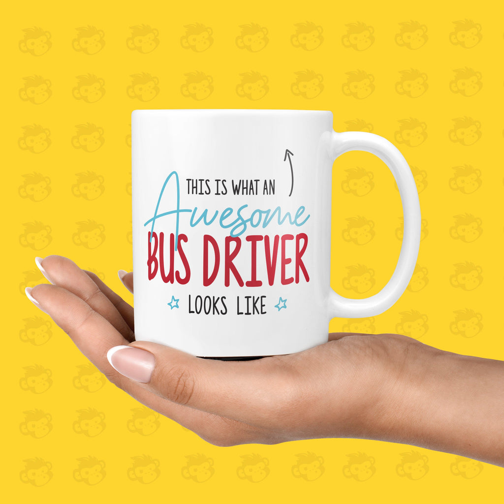 Funny & Awesome Thank You Gift Mug for Bus Driver | New Job, Buses Mugs, Present, Birthday, Travel, Driver, Dad Gifts - TH-AWE-LOOK-Bus TeHe Gifts UK