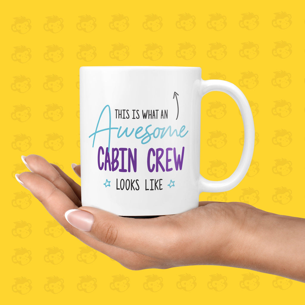 Funny & Awesome Thank You Gift Mug for Cabin Crew | New Job, Air Staff Mugs, Present, Birthday, Pilot, Air Hostess Gifts - TH-AWE-LOOK-Cab TeHe Gifts UK