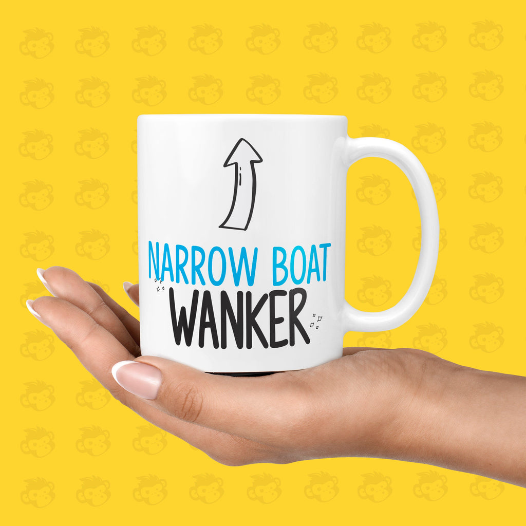 Funny & Rude Narrow Boat Wanker Gift - For Birthdays, Christmas, Mum, Dad Gift, Husband, Profanity, Secret Santa Mugs, - TH-WNK-NARBOAT TeHe Gifts UK