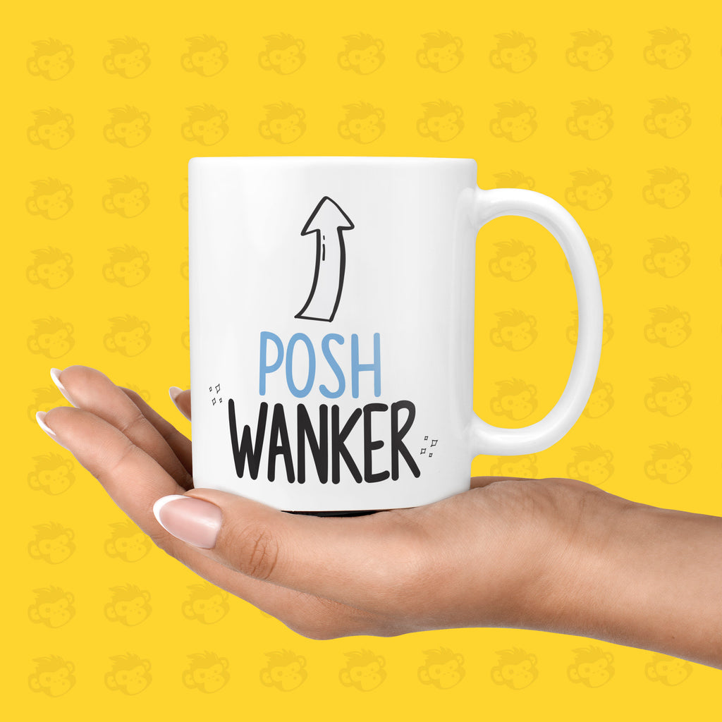 Funny & Rude Posh Wanker Gift - For Birthdays, Christmas, Mum, Dad Gift, Husband, Profanity, Secret Santa Mugs, Upperclass - TH-WNK-POSH TeHe Gifts UK