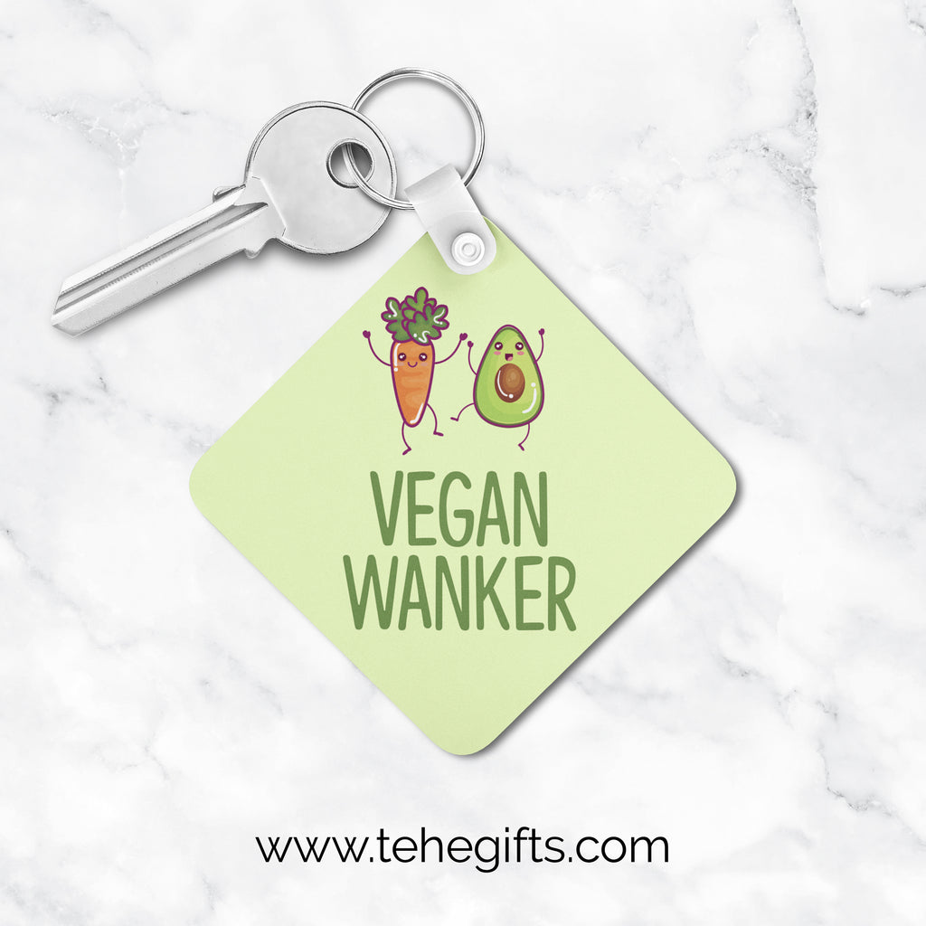Vegan Wanker Keyring - Gift For Vegans